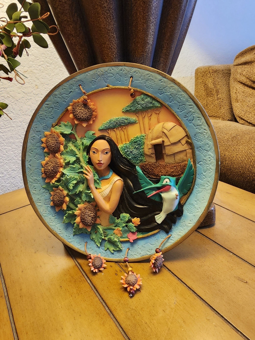 Disney Pocahontas and Flit 3D Wall Plaque Plate
